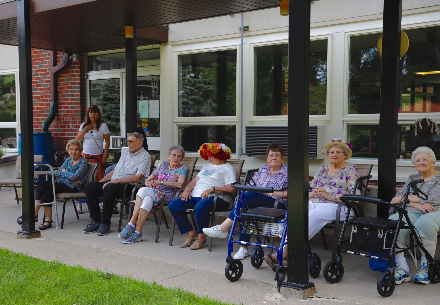 Sarah Harding residents wait for visitors to their garden